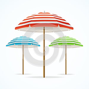 Beach Umbrella Set. Vector