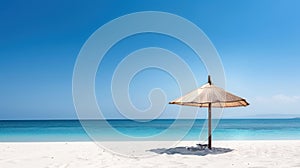 Beach umbrella setup