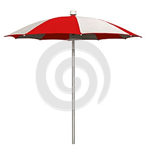 Beach umbrella - white-red