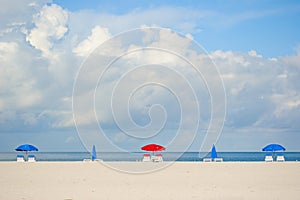 Beach umbrellas on Clearwater Beach