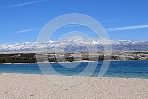 Beach under the mountain