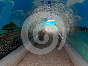 Beach underpass road