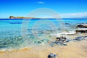 The beach on uninhabited island