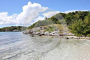 Beach at vacation resort of Antigua, Carribean