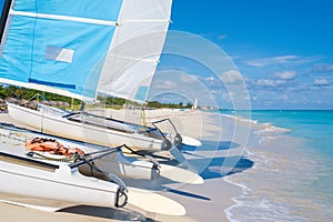 The beach of Varadero in Cuba on a summer day