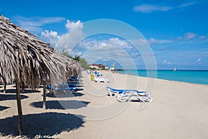 The beach of Varadero in Cuba on a sunny summer day