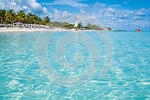 The beach of Varadero in Cuba on a sunny summer day