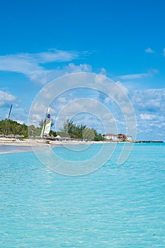 The beach of Varadero in Cuba on a sunny summer day