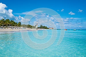 The beach of Varadero in Cuba on a sunny summer day