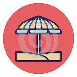 Beach Vector Icon which can easily edit