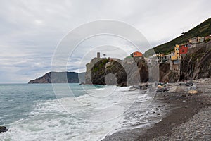 Beach in Vernazza