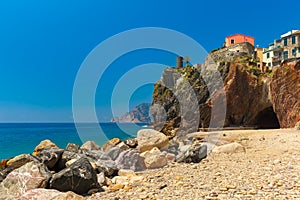 Beach of Vernazza, Cinque Terre, Liguria, Italy