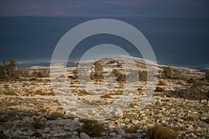 Beach view of Death Sea