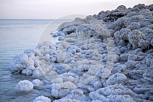 Beach view of Death Sea