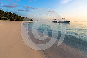 Beach view at Four Seasons Resort Maldives at Kuda Huraa