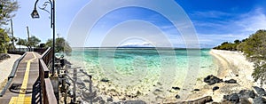 Beach view of Gili Trawangan beach in Lombok, Indonesia