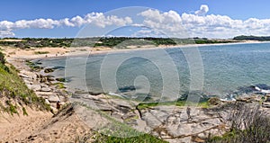 Beach view in Punta del Diablo in Uruguay