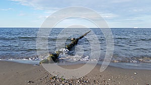 Sandy Beach And Ferry