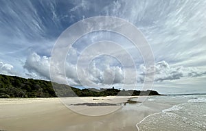 Beach views from a tropical island paradise off Queensland, Australia