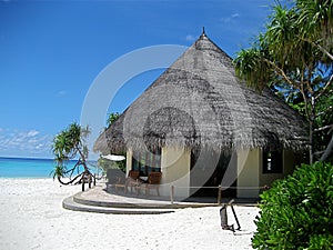 Beach villa in Maldives