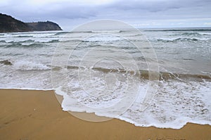 Beach of Villaviciosa in Spain