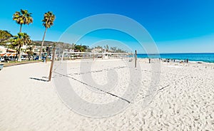 beach volley court in Laguna Beach