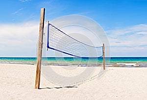 Beach Volleyball field and net in Miami Florida