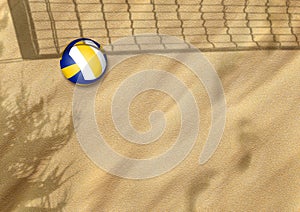 Beach volleyball on sand
