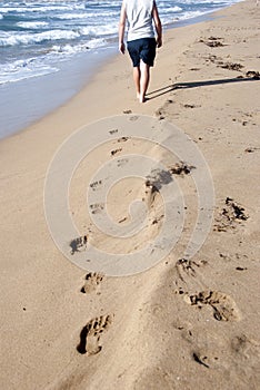 Beach walking - footprint