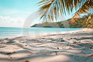 Beach wallpaper background, focus point to foreground and midground.