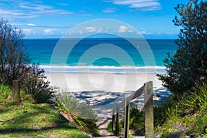 Beach water view in the city of Huskisson, NSW, Australia
