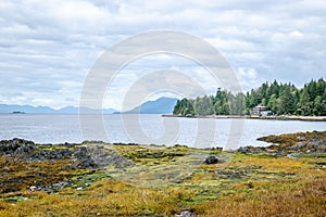 Beach and waterfront view in Ketchikan, Alaska