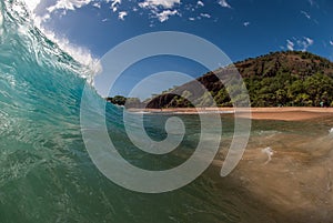 Beach wave in Maui, Hawaii