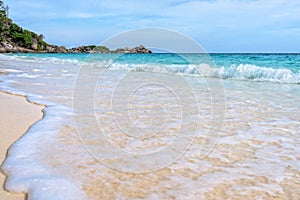 Beach and waves at Similan National Park in Thailand