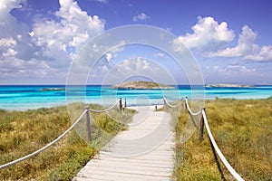 Beach way to Illetas paradise beach Formentera photo