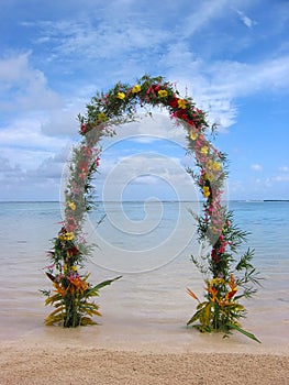 Beach wedding arch or gate
