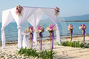 Beach wedding canopy