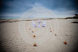 Beach Wedding Ceremony set up