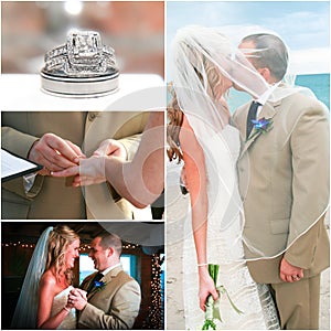 Beach Wedding Collage