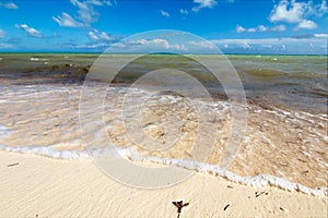 Beach with white sand at Islamorada, Florida