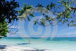 Beach with white sands in Kei Island, Maluku