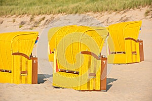 Beach wicker chairs strandkorb