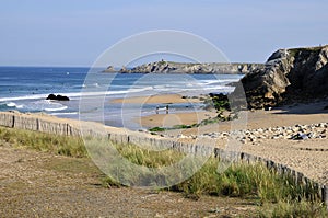 Beach on the wild coast at Quiberon