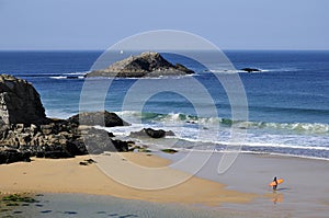 Beach on the wild coast at Quiberon