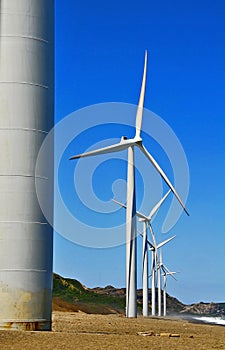 Beach Windmills for renewable energy