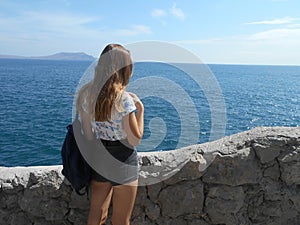 Beach, woman, sea, water, young, ocean, summer, beautiful, person, beauty, people, nature, blue, relaxation, vacation, happy, sky,