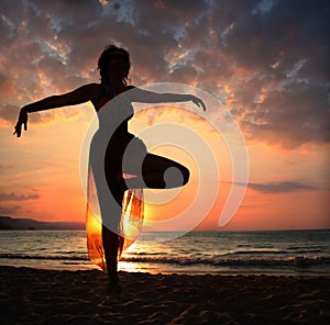 Beach yoga