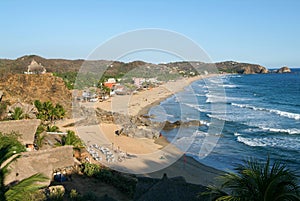 The beach of Zipolite on Mexico photo