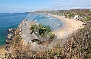 The beach of Zipolite on the state of Oaxaca photo