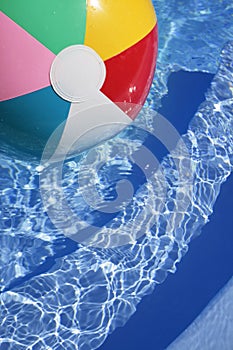 Beachball in a beautiful blue swimming pool